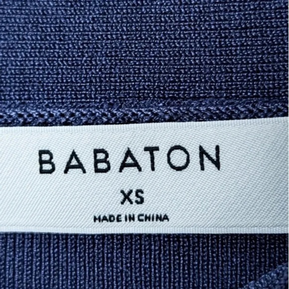 NWT BABATON Leopold  Long Sleeve Dress Blue Aritzia - Picture 12 of 13